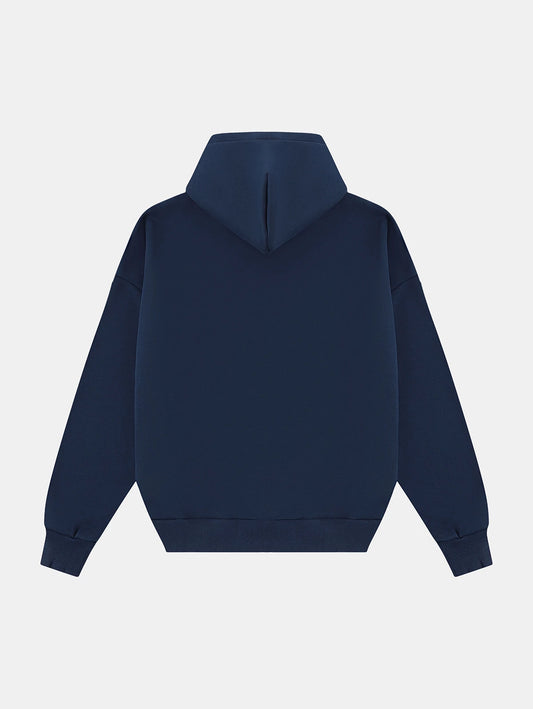 500 GSM  BOXY CROPPED 'DENIM BLUE' HOODIE