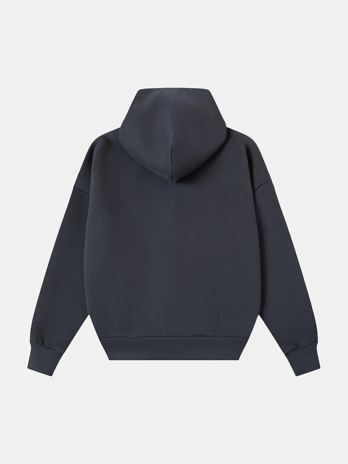 630 GSM BOXY CROPPED FIT 'STONE COAL' ZIP-UP HOODIE