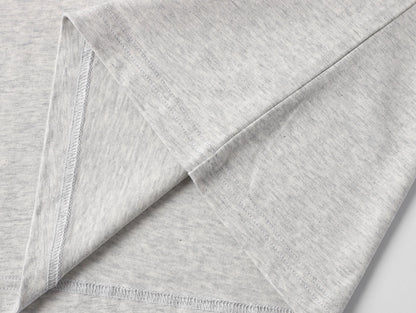 220 GSM LOOSE FIT 'LIGHT FLOWER GRAY' T-SHIRT