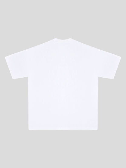 250 GSM LOOSE FIT WHITE' T-SHIRT