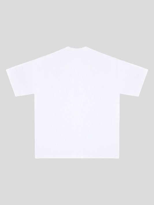 250 GSM LOOSE FIT WHITE' T-SHIRT