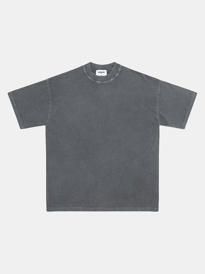220 GSM LOOSE FIT 'WASHED GRAY' T-SHIRT