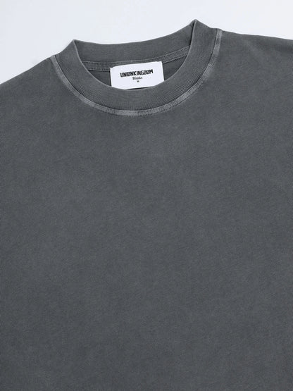 220 GSM LOOSE FIT 'WASHED GRAY' T-SHIRT