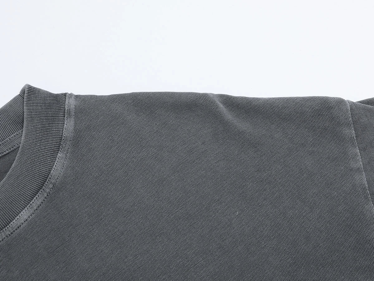 220 GSM LOOSE FIT 'WASHED GRAY' T-SHIRT