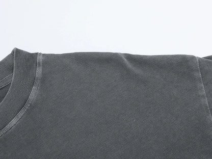 220 GSM LOOSE FIT 'WASHED GRAY' T-SHIRT
