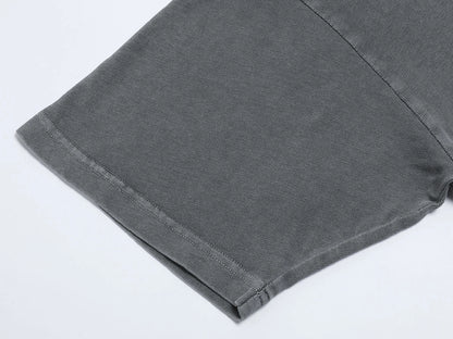 220 GSM LOOSE FIT 'WASHED GRAY' T-SHIRT