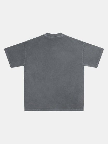 220 GSM LOOSE FIT 'WASHED GRAY' T-SHIRT