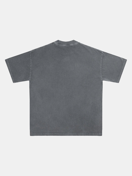 220 GSM LOOSE FIT 'WASHED GRAY' T-SHIRT