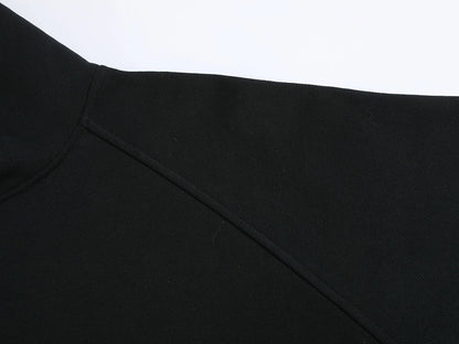 480 GSM RAGLAN BOXY CROPPED FIT 'BLACK' HOODIE