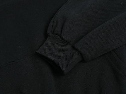 480 GSM RAGLAN BOXY CROPPED FIT 'BLACK' HOODIE