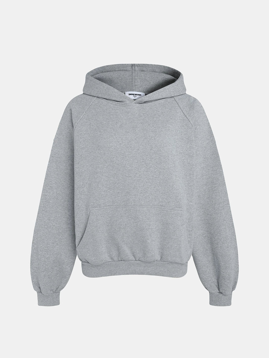 480 GSM RAGLAN BOXY CROPPED FIT 'FLOWER GRAY' HOODIE