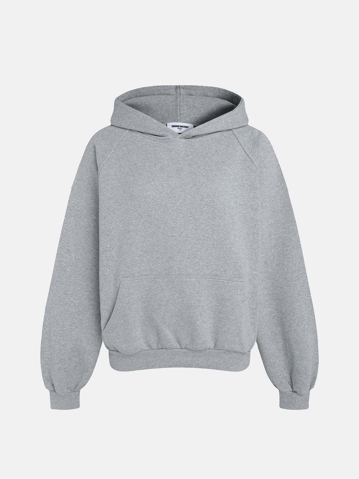 480 GSM RAGLAN BOXY CROPPED FIT 'FLOWER GRAY' HOODIE
