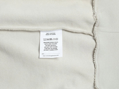 480 GSM RAGLAN BOXY CROPPED FIT 'OFF WHITE' HOODIE