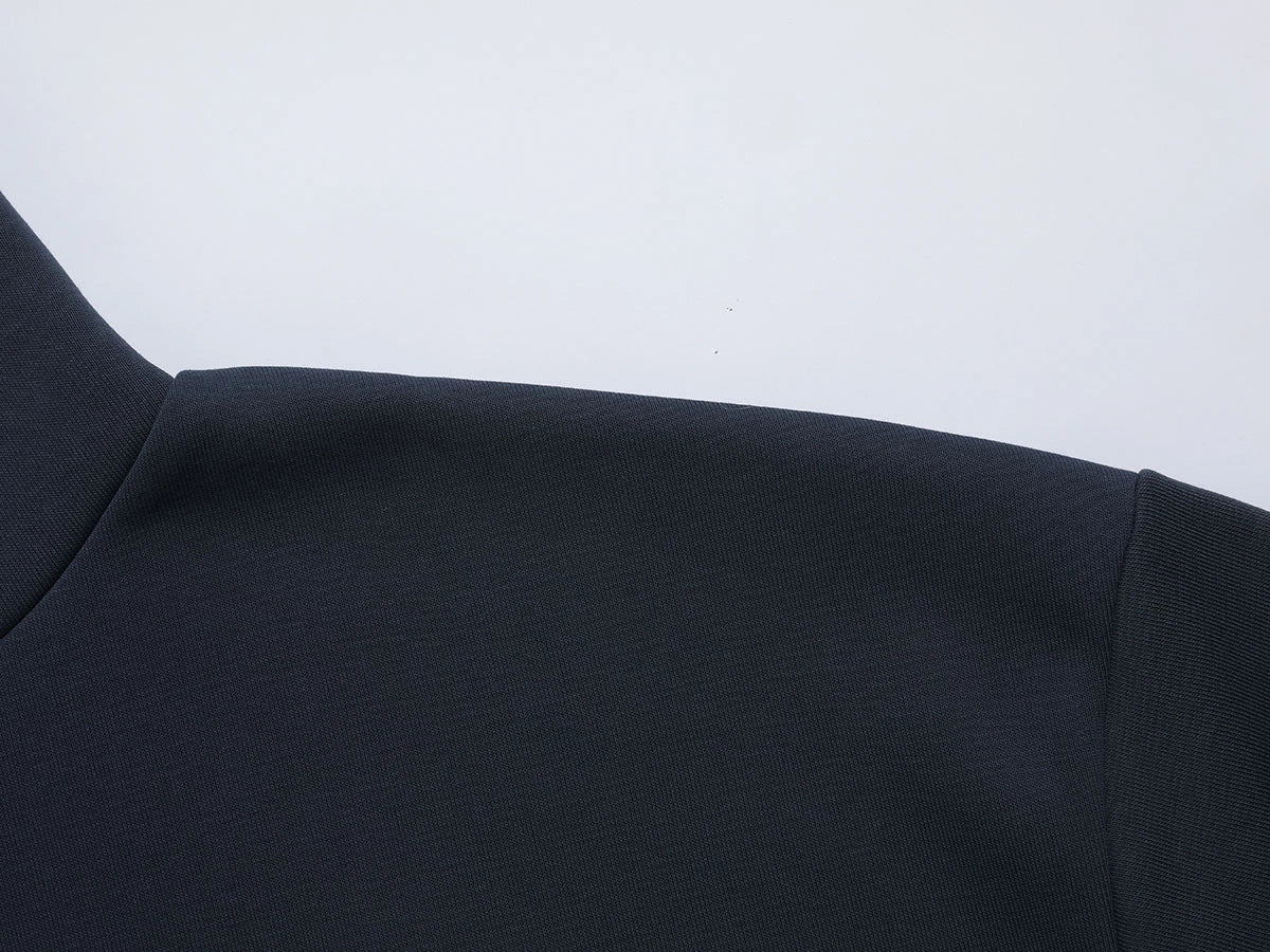 500 GSM  BOXY CROPPED 'NAVY BLU' HOODIE