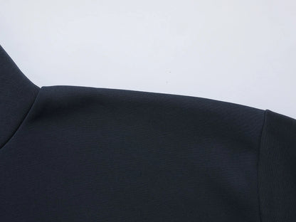 500 GSM  BOXY CROPPED 'NAVY BLU' HOODIE