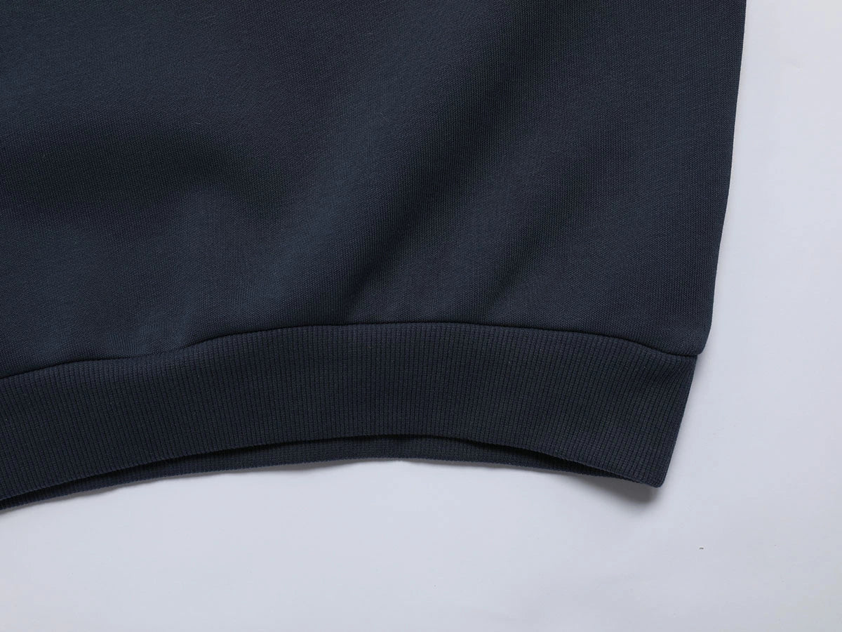 500 GSM  BOXY CROPPED 'NAVY BLU' HOODIE