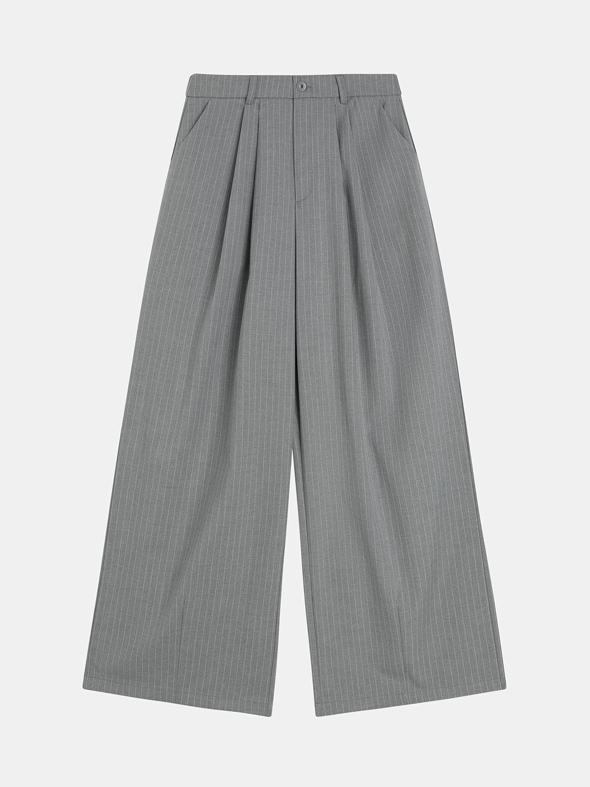 300 GSM BAGGY FIT STRIPED PLEATED 'GARY' PANTS