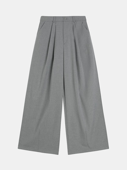 300 GSM BAGGY FIT STRIPED PLEATED 'GARY' PANTS