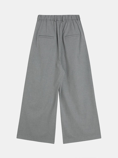300 GSM BAGGY FIT STRIPED PLEATED 'GARY' PANTS