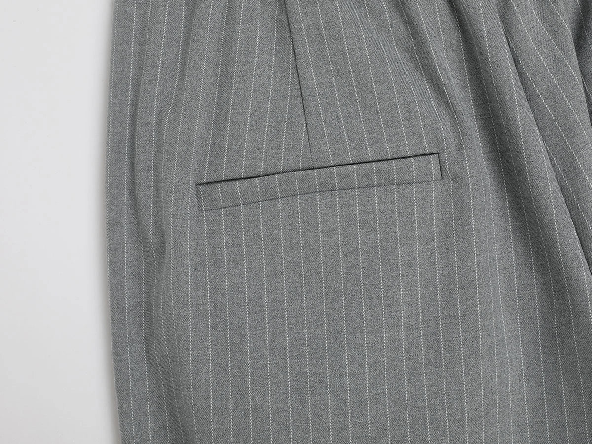 300 GSM BAGGY FIT STRIPED PLEATED 'GARY' PANTS