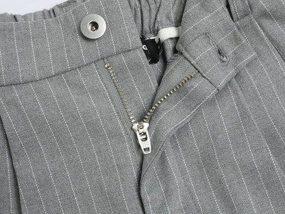 300 GSM BAGGY FIT STRIPED PLEATED 'GARY' PANTS