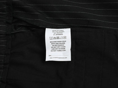 300 GSM BAGGY FIT STRIPED PLEATED 'BLACK' PANTS