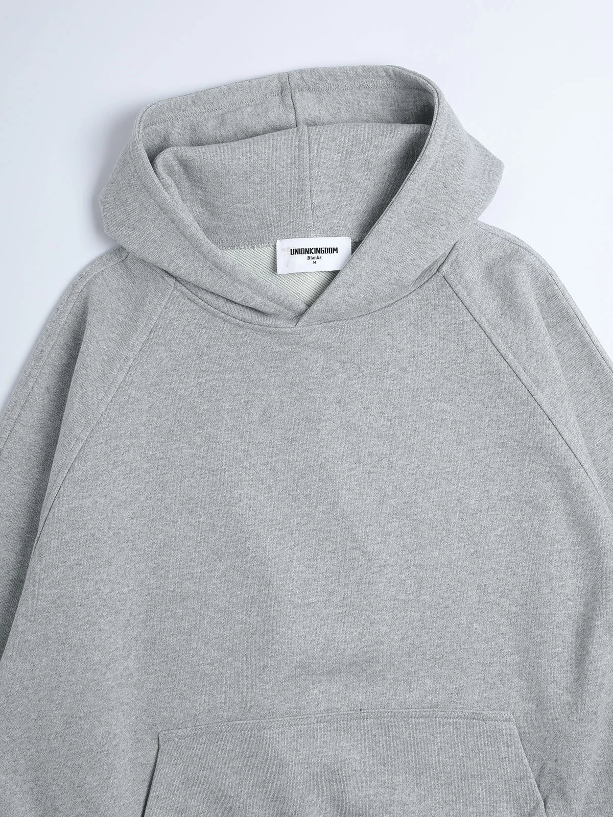 480 GSM RAGLAN BOXY CROPPED FIT 'FLOWER GRAY' HOODIE