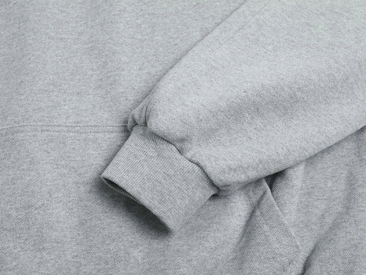 480 GSM RAGLAN BOXY CROPPED FIT 'FLOWER GRAY' HOODIE