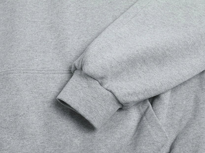 480 GSM RAGLAN BOXY CROPPED FIT 'FLOWER GRAY' HOODIE