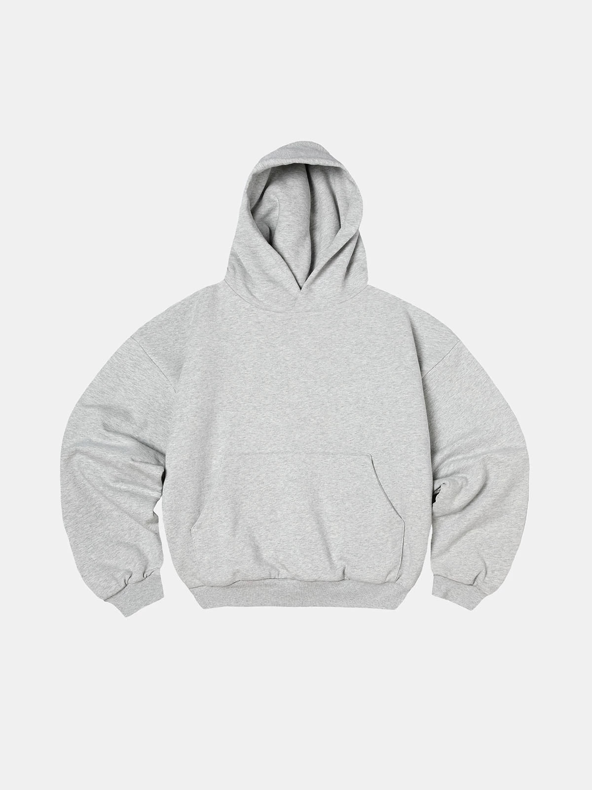 1000 GSM DOUBLE-LAYER 'FLOWER GRAY' HOODIE