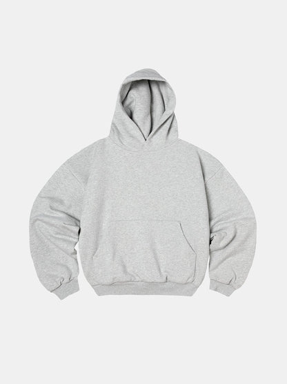 1000 GSM DOUBLE-LAYER 'FLOWER GRAY' HOODIE