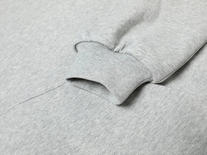 1000 GSM DOUBLE-LAYER 'FLOWER GRAY' HOODIE