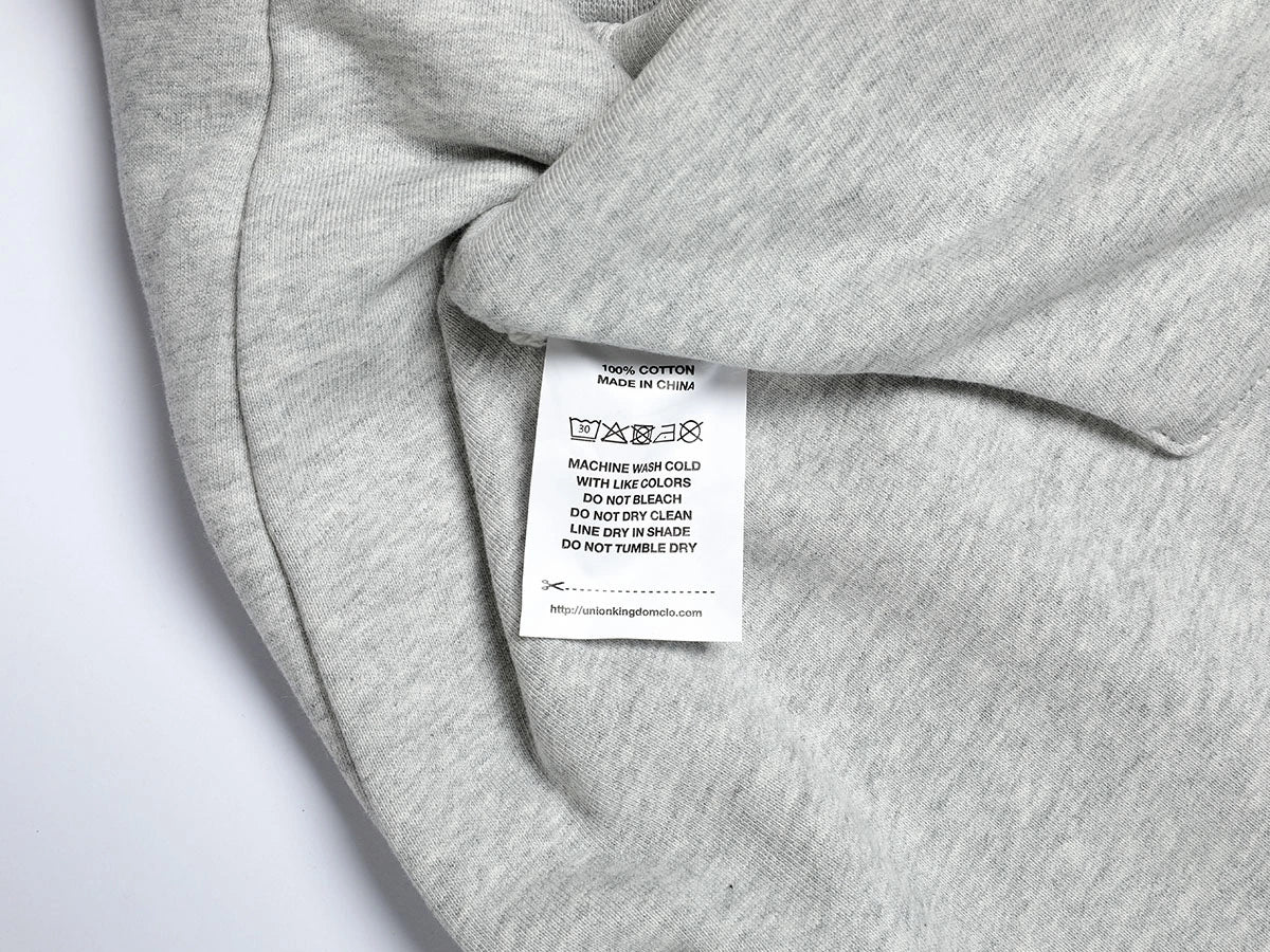 1000 GSM DOUBLE-LAYER 'FLOWER GRAY' HOODIE
