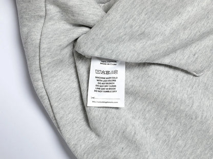 1000 GSM DOUBLE-LAYER 'FLOWER GRAY' HOODIE