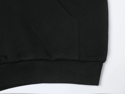 1000 GSM DOUBLE-LAYER 'BLACK' HOODIE