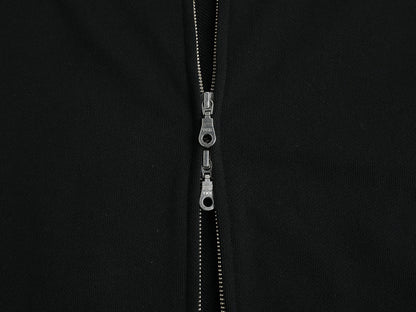 480 GSM RAGLAN BOXY CROPPED FIT ZIP-UP 'BLACK' ZIP-UP HOODIE