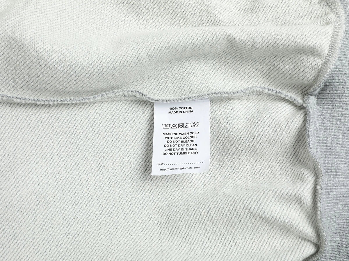 480 GSM RAGLAN BOXY CROPPED FIT 'FLOWER GRAY' ZIP-UP HOODIE