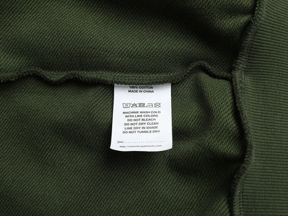 480 GSM RAGLAN BOXY CROPPED FIT 'OLIVE' ZIP-UP HOODIE