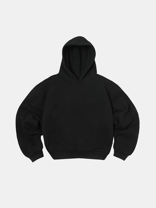 1000 GSM DOUBLE-LAYER 'BLACK' HOODIE
