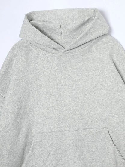 1000 GSM DOUBLE-LAYER 'FLOWER GRAY' HOODIE