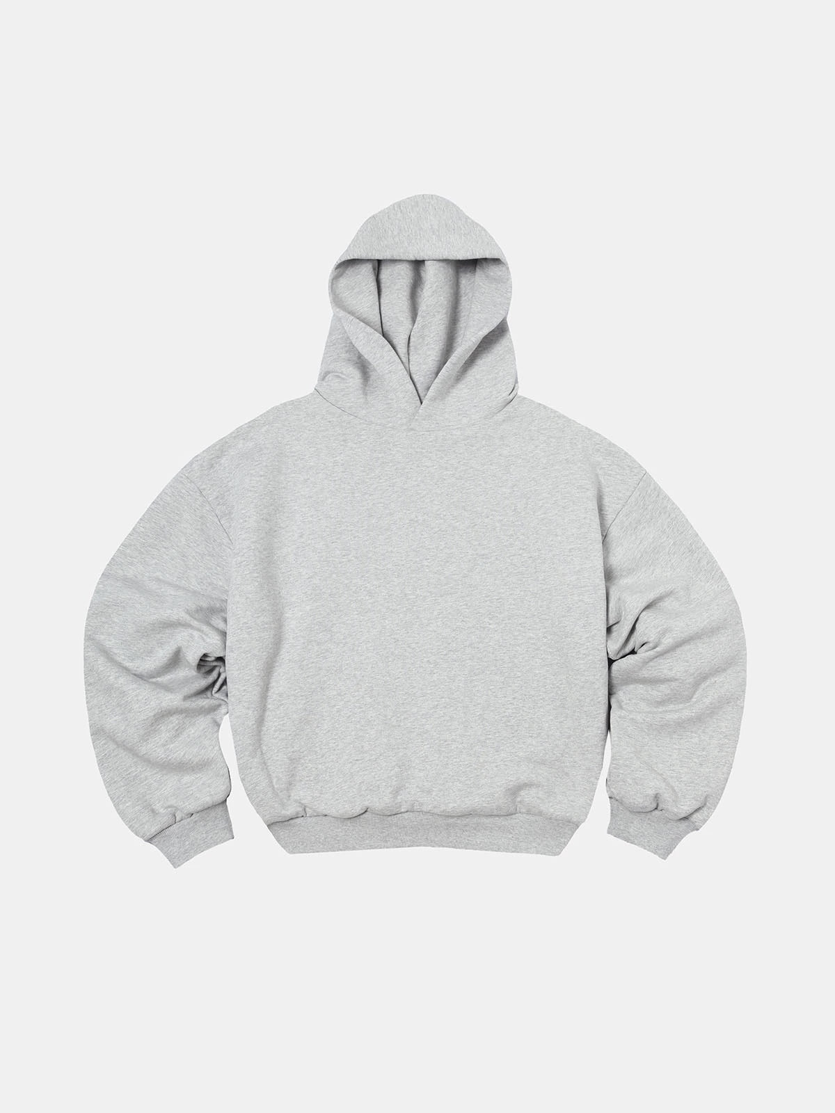 1000 GSM DOUBLE-LAYER 'FLOWER GRAY' HOODIE