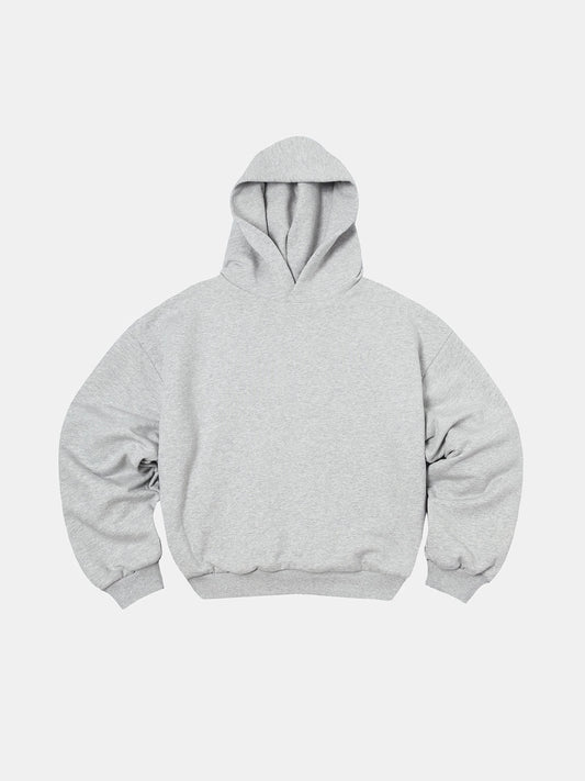 1000 GSM DOUBLE-LAYER 'FLOWER GRAY' HOODIE