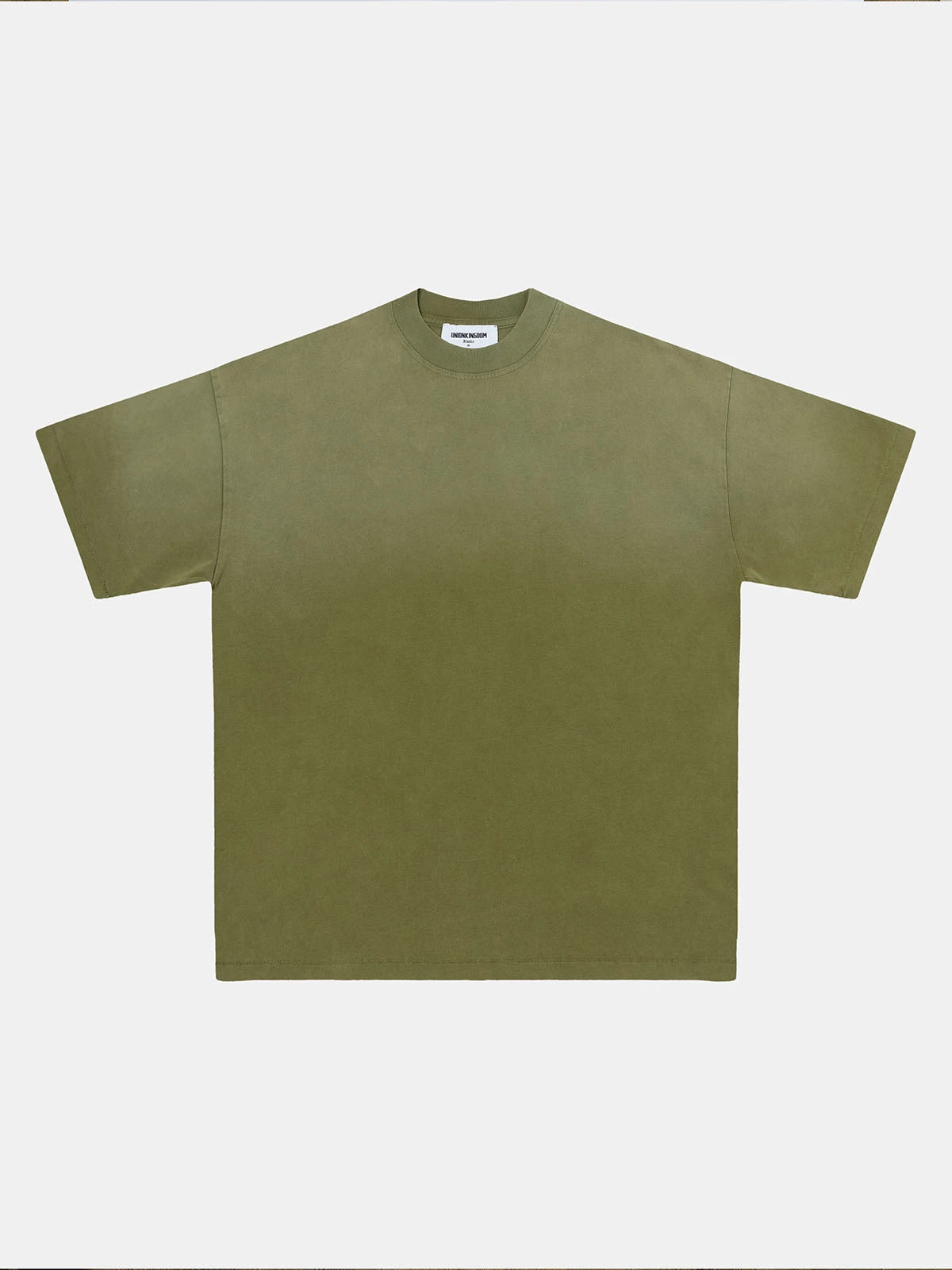 250 GSM LOOSE FIT 'WASHED MOSS GREEN' T-SHIRT
