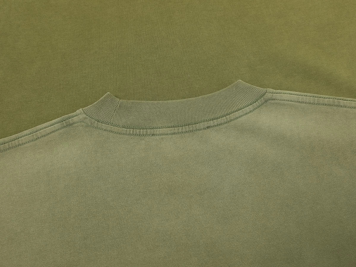 250 GSM LOOSE FIT 'WASHED MOSS GREEN' T-SHIRT