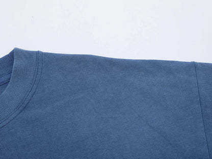 250 GSM LOOSE FIT ' WASHED BLUE' T-SHIRT