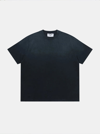 320 GSM BOXY CROPPED 'WASHED NAVY BLUE'  T-SHIRT