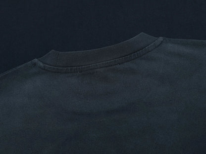 320 GSM BOXY CROPPED 'WASHED NAVY BLUE'  T-SHIRT