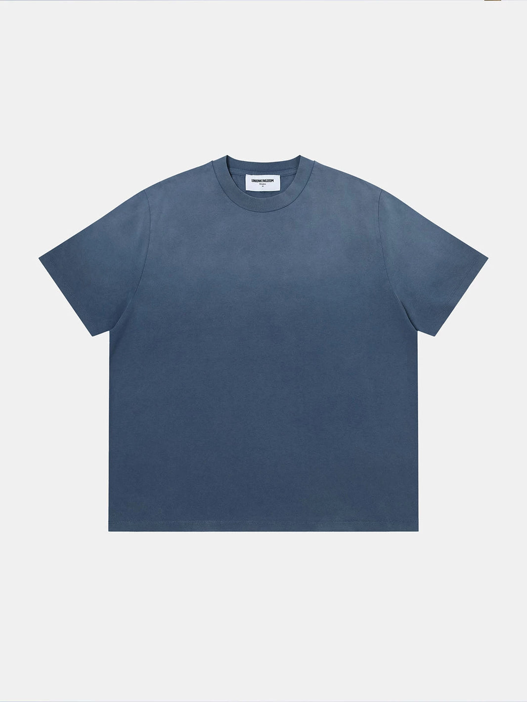320 GSM BOXY CROPPED 'WASHED BLUE' T-SHIRT
