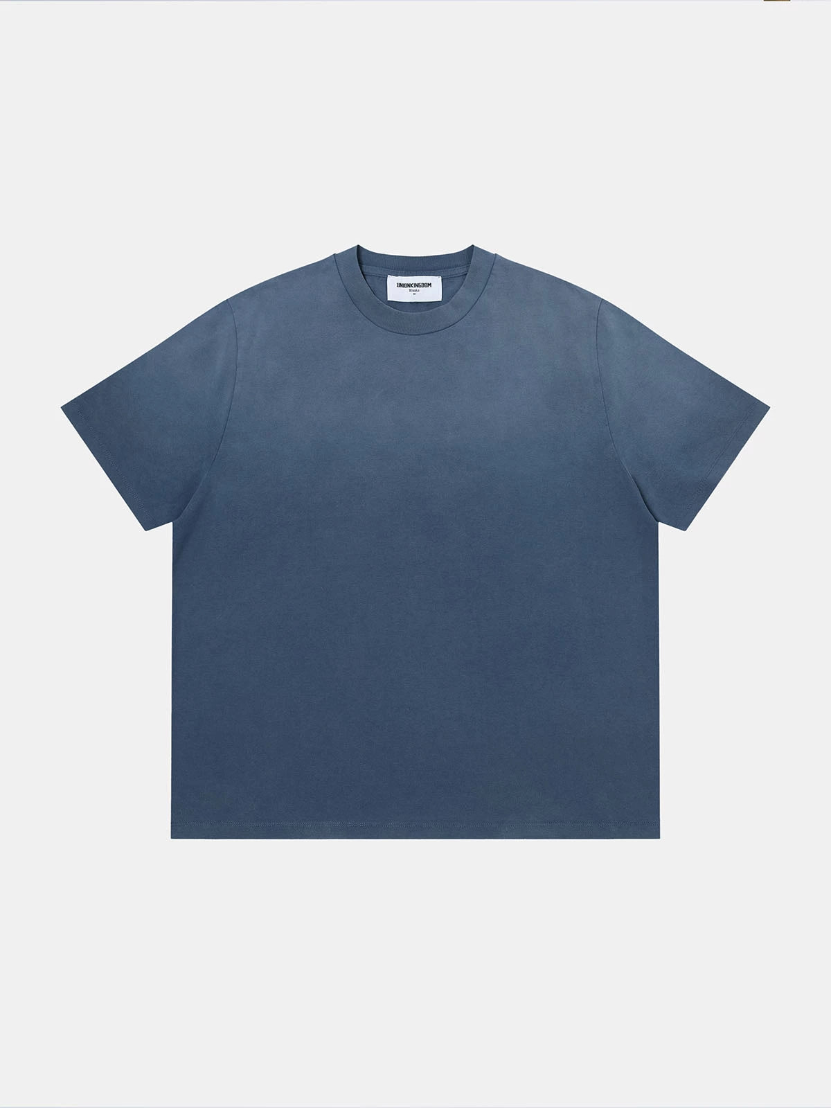 320 GSM BOXY CROPPED 'WASHED BLUE' T-SHIRT