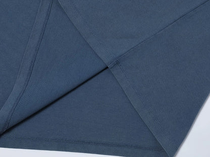 320 GSM BOXY CROPPED 'WASHED BLUE' T-SHIRT